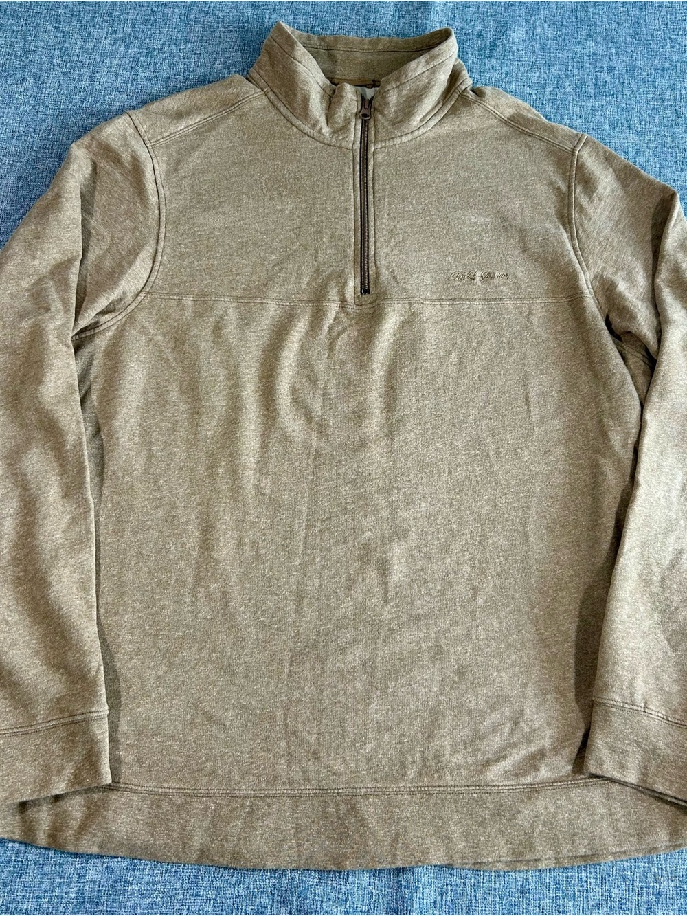 Field & Stream khaki beige Quarter-Zip Pullover